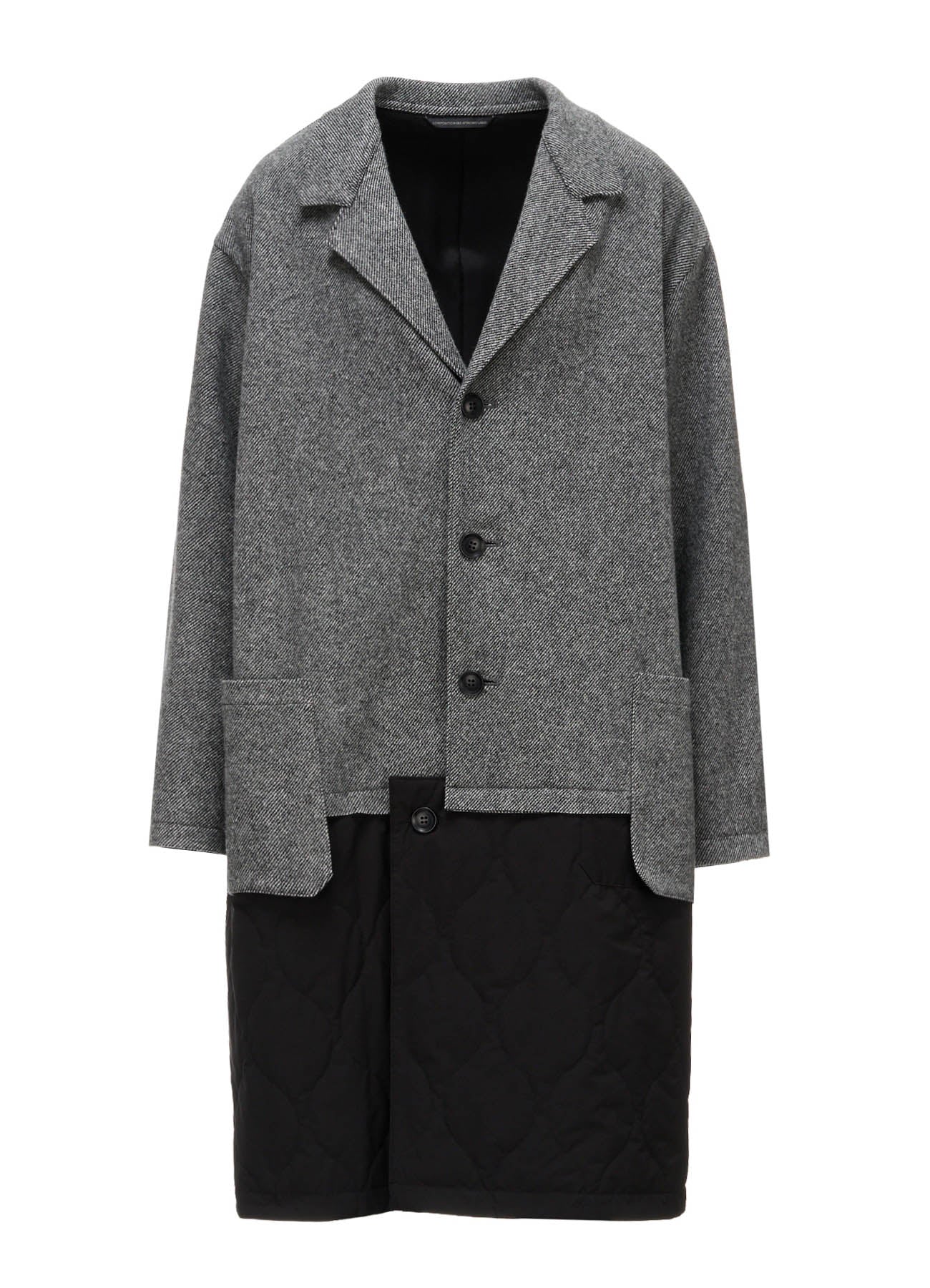 WOOL BLEND TWILL FLANNEL PANEL JACKET – THE SHOP YOHJI YAMAMOTO