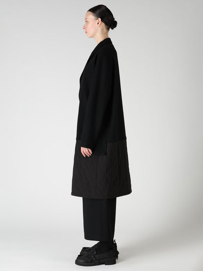 WOOL BLEND TWILL FLANNEL PANEL JACKET
