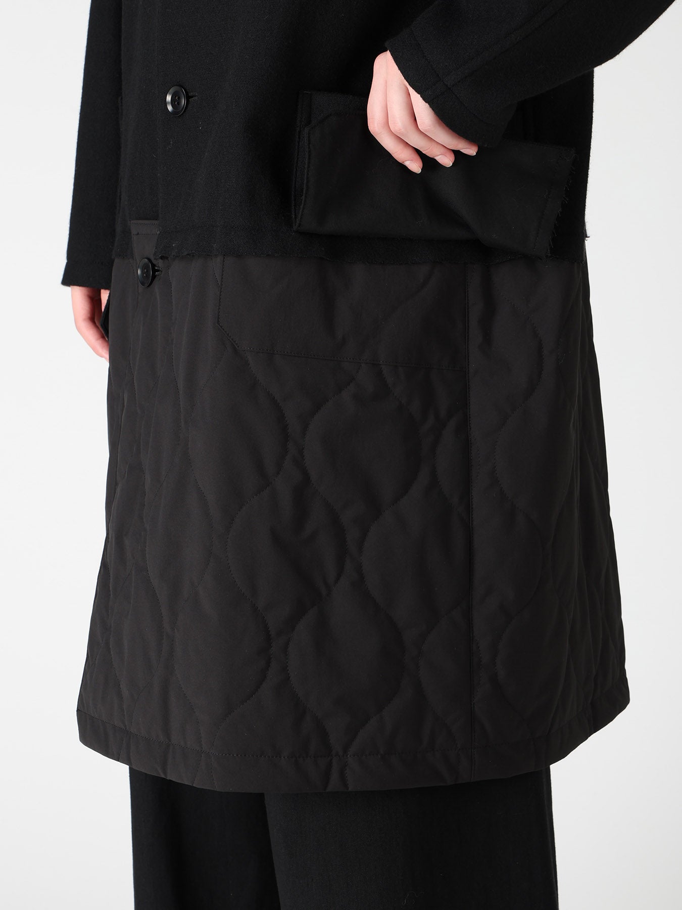 WOOL BLEND TWILL FLANNEL PANEL JACKET – THE SHOP YOHJI YAMAMOTO
