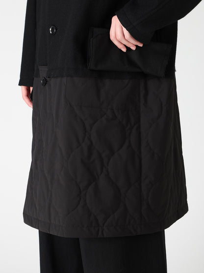 WOOL BLEND TWILL FLANNEL PANEL JACKET