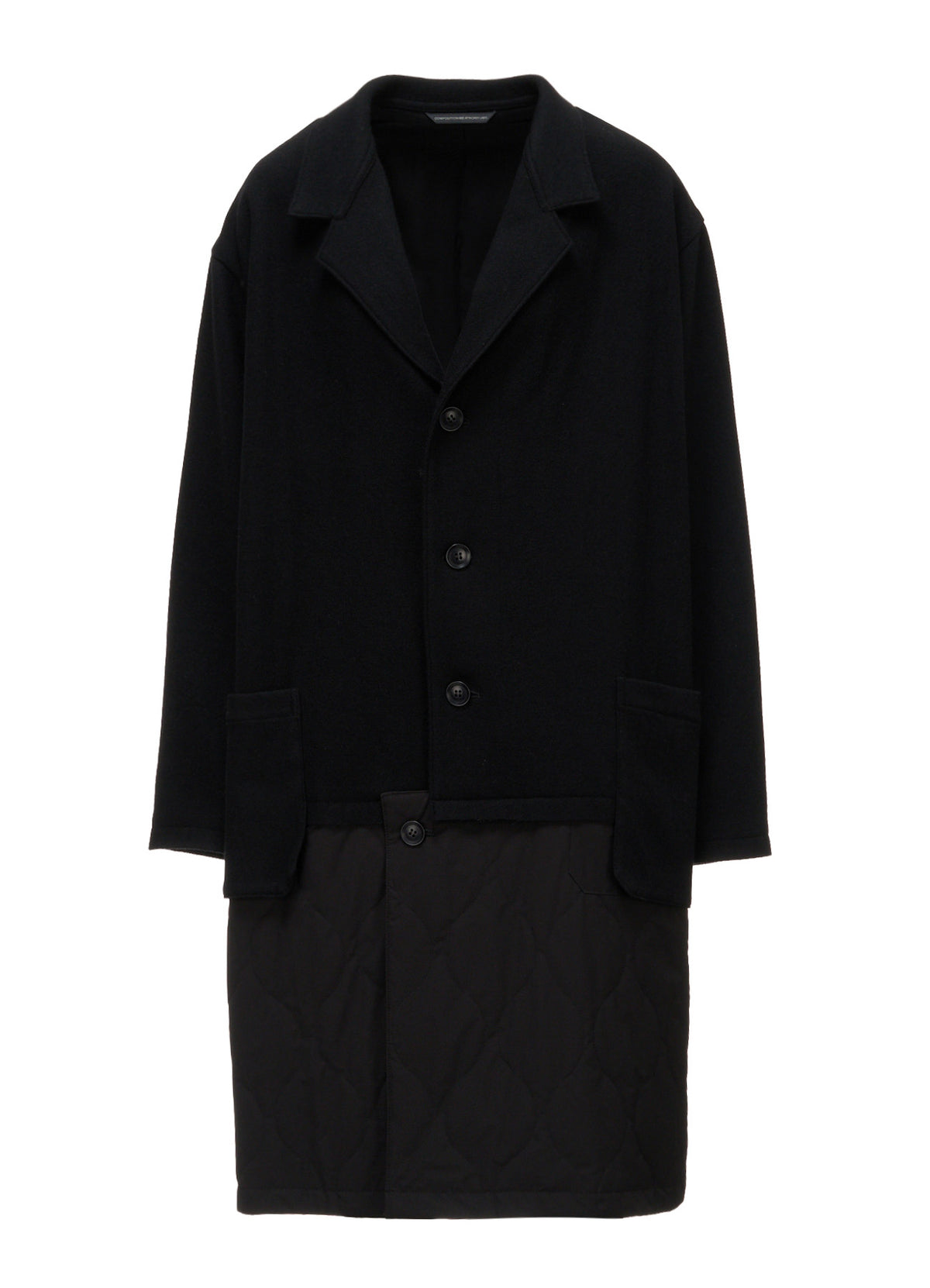 WOOL BLEND TWILL FLANNEL PANEL JACKET