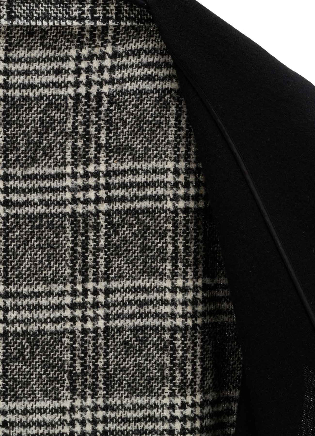 TWEED PLAID CAPE JACKET