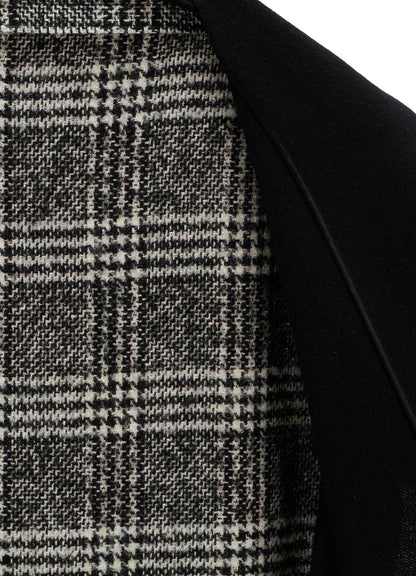 TWEED PLAID CAPE JACKET