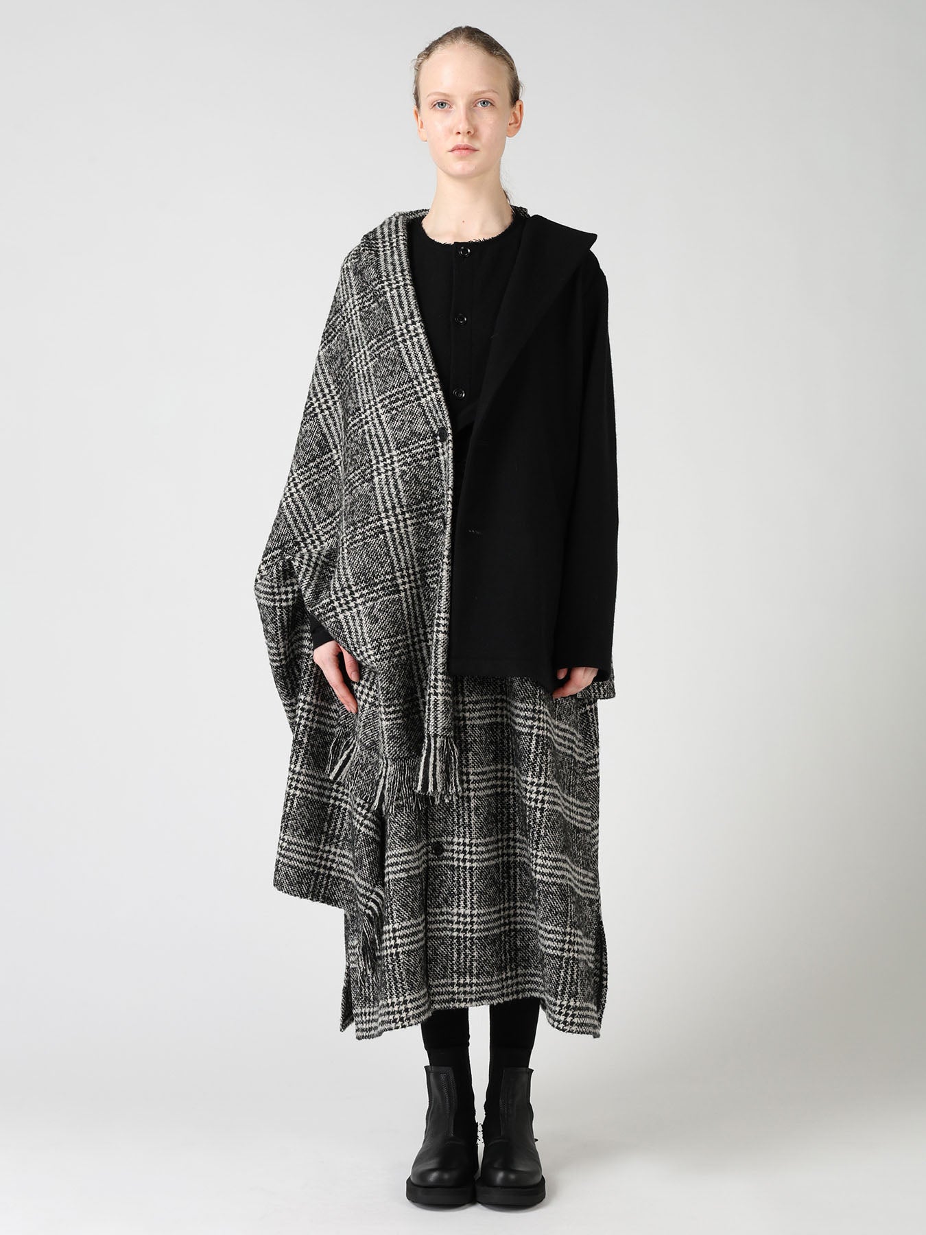 TWEED PLAID CAPE JACKET – THE SHOP YOHJI YAMAMOTO