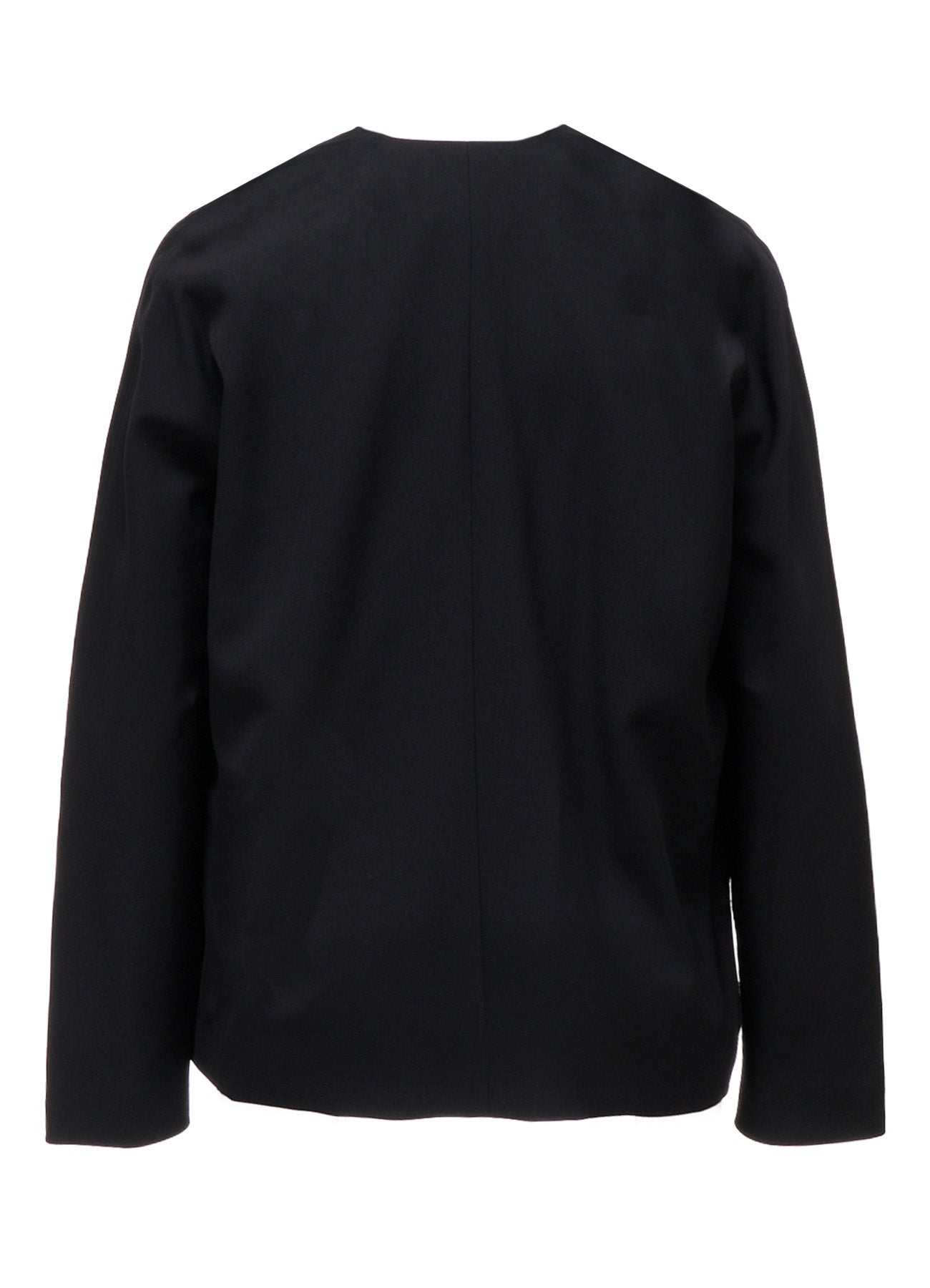 WOOL GABARDINE COLLARLESS JACKED
