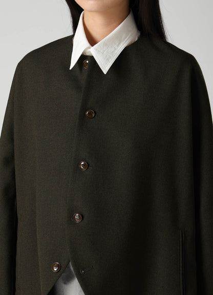 VINTAGE MILITARY SERGE COLLARLESS JACKET