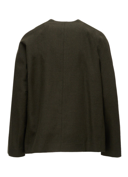 VINTAGE MILITARY SERGE COLLARLESS JACKET