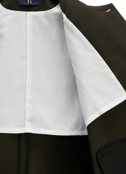 VINTAGE MILITARY SERGE COLLARLESS JACKET