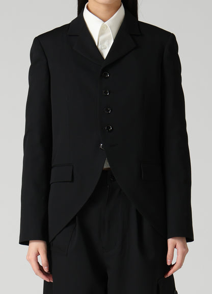 WOOL GABARDINE 5-BUTTON JACKET