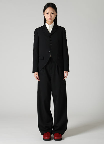 WOOL GABARDINE 5-BUTTON JACKET