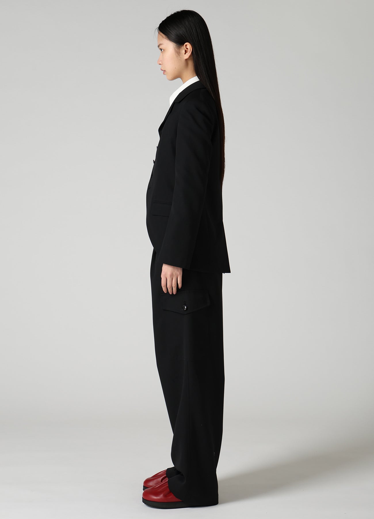 WOOL GABARDINE 5-BUTTON JACKET