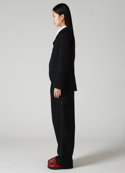 WOOL GABARDINE 5-BUTTON JACKET