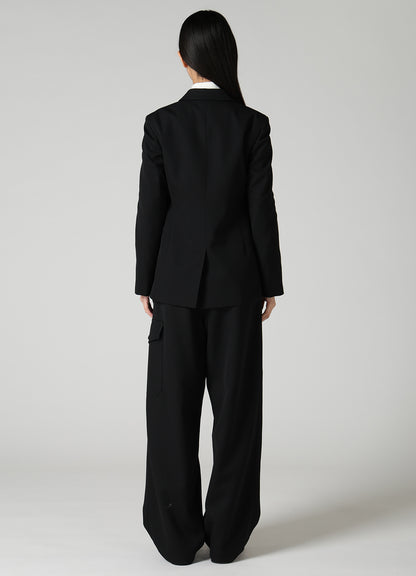 WOOL GABARDINE 5-BUTTON JACKET