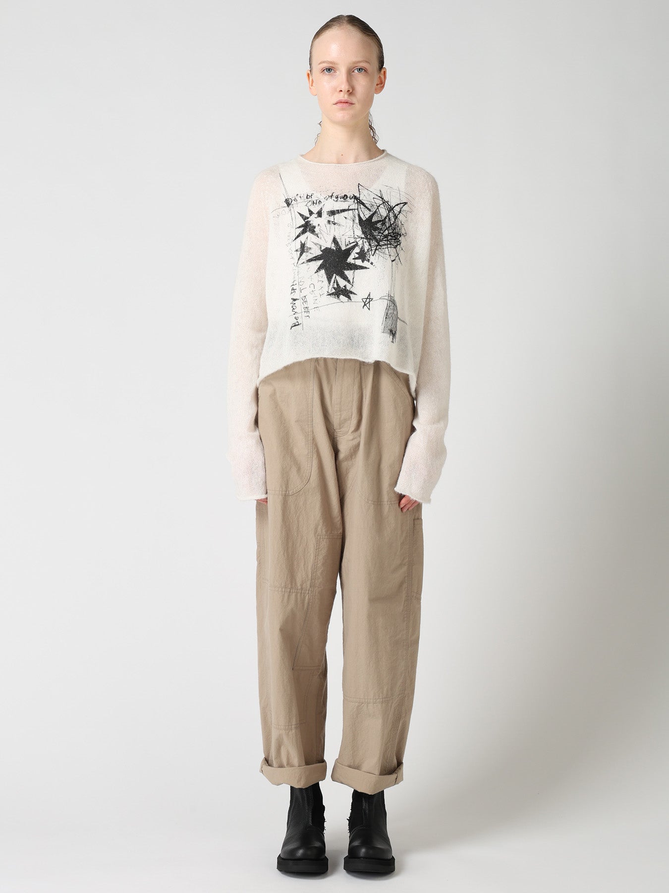 BABY ALPACA SHORT PULLOVER KNIT