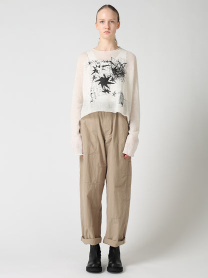 BABY ALPACA SHORT PULLOVER KNIT