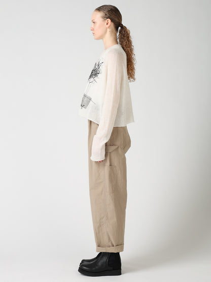 BABY ALPACA SHORT PULLOVER KNIT