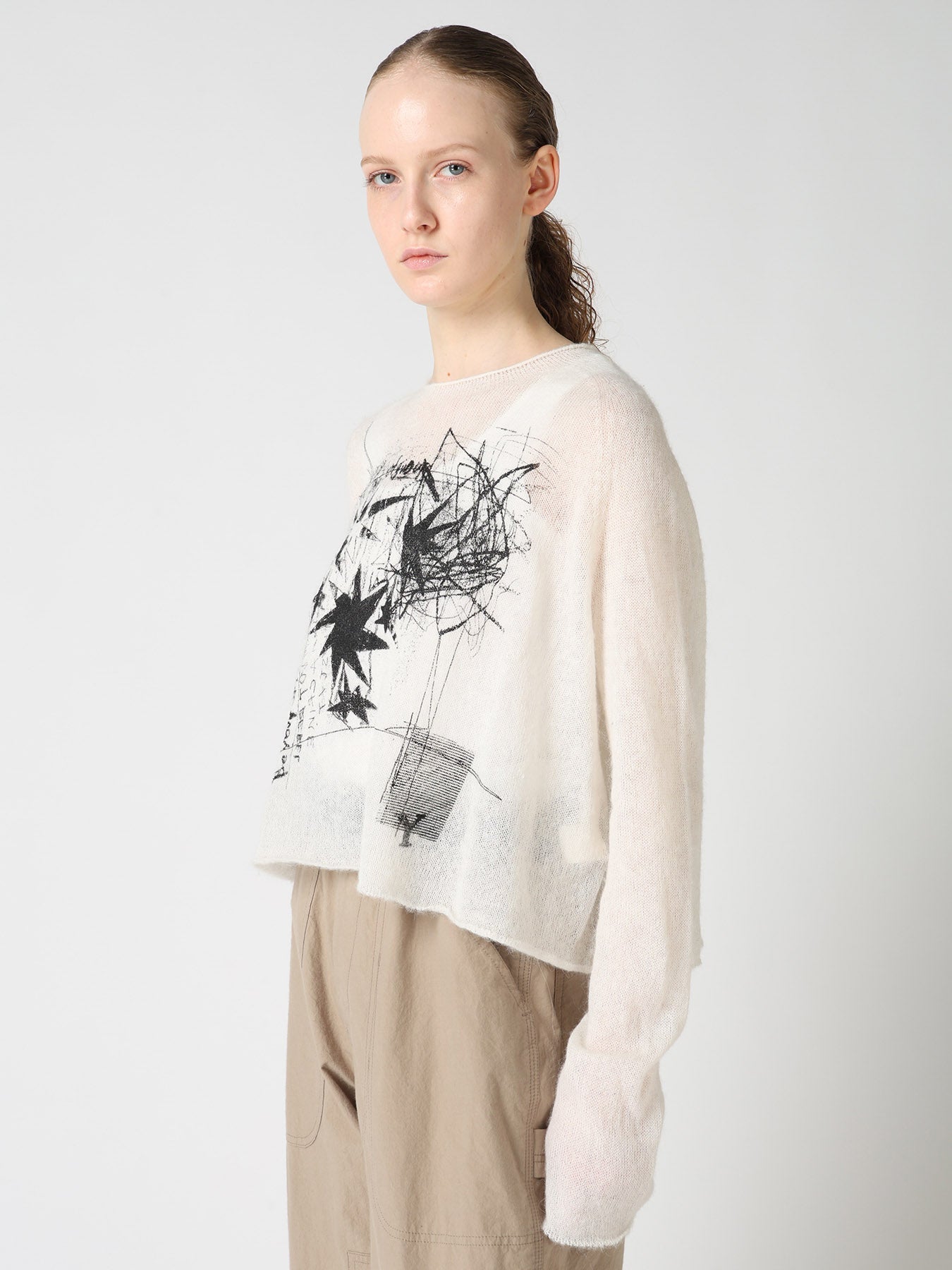 BABY ALPACA SHORT PULLOVER KNIT