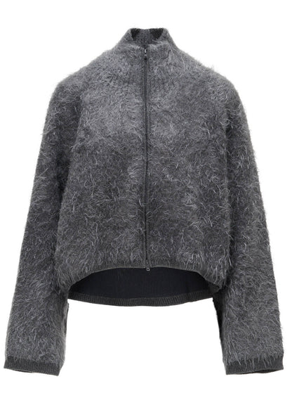 MOHAIR SHAGGY ZIP-UP CARDIGAN