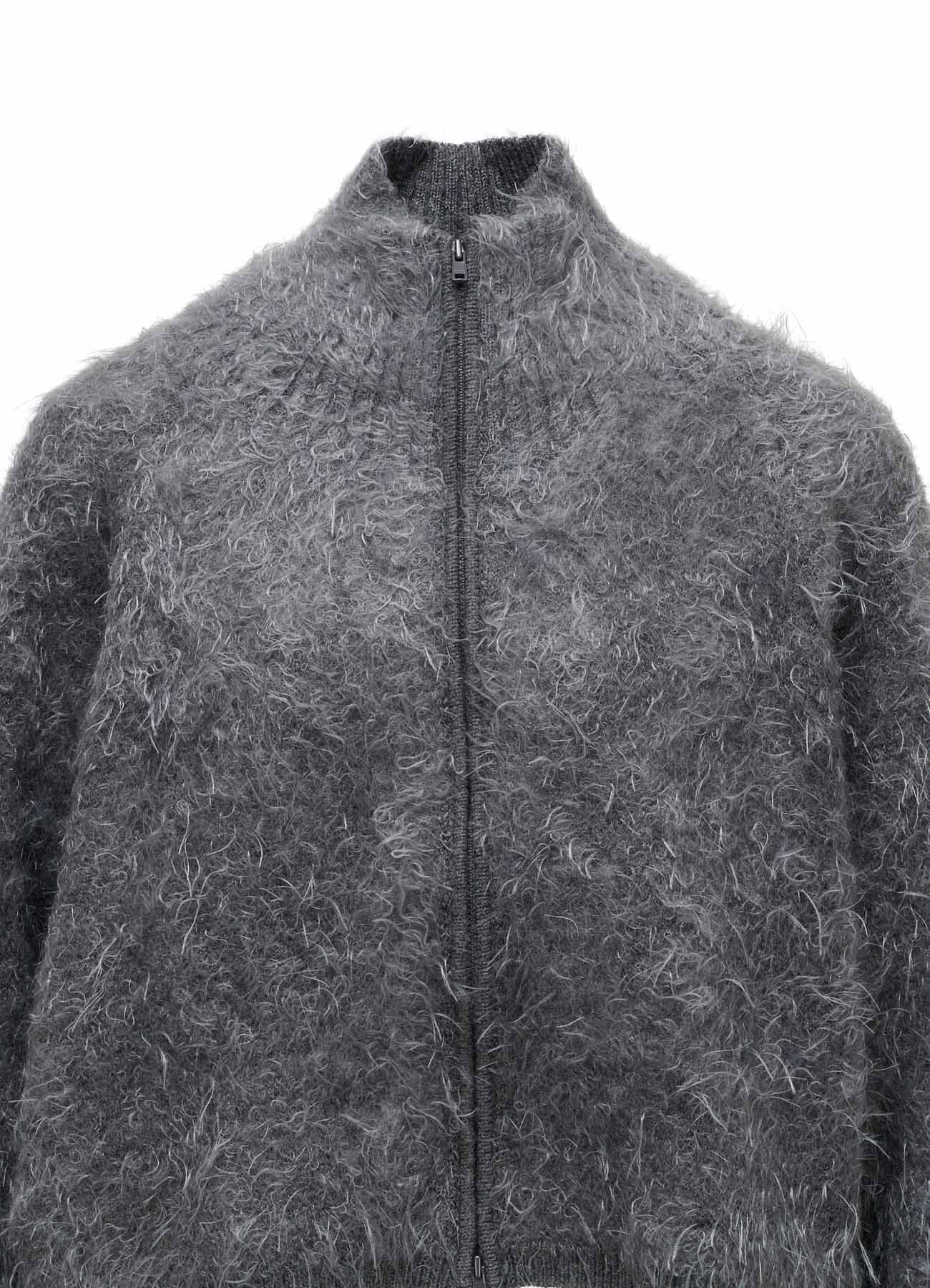 MOHAIR SHAGGY ZIP-UP CARDIGAN – THE SHOP YOHJI YAMAMOTO