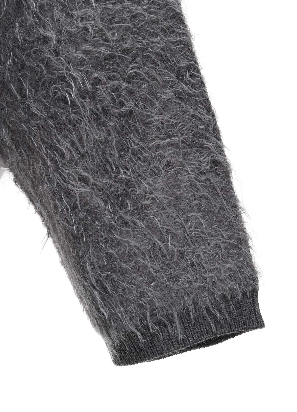 MOHAIR SHAGGY ZIP-UP CARDIGAN