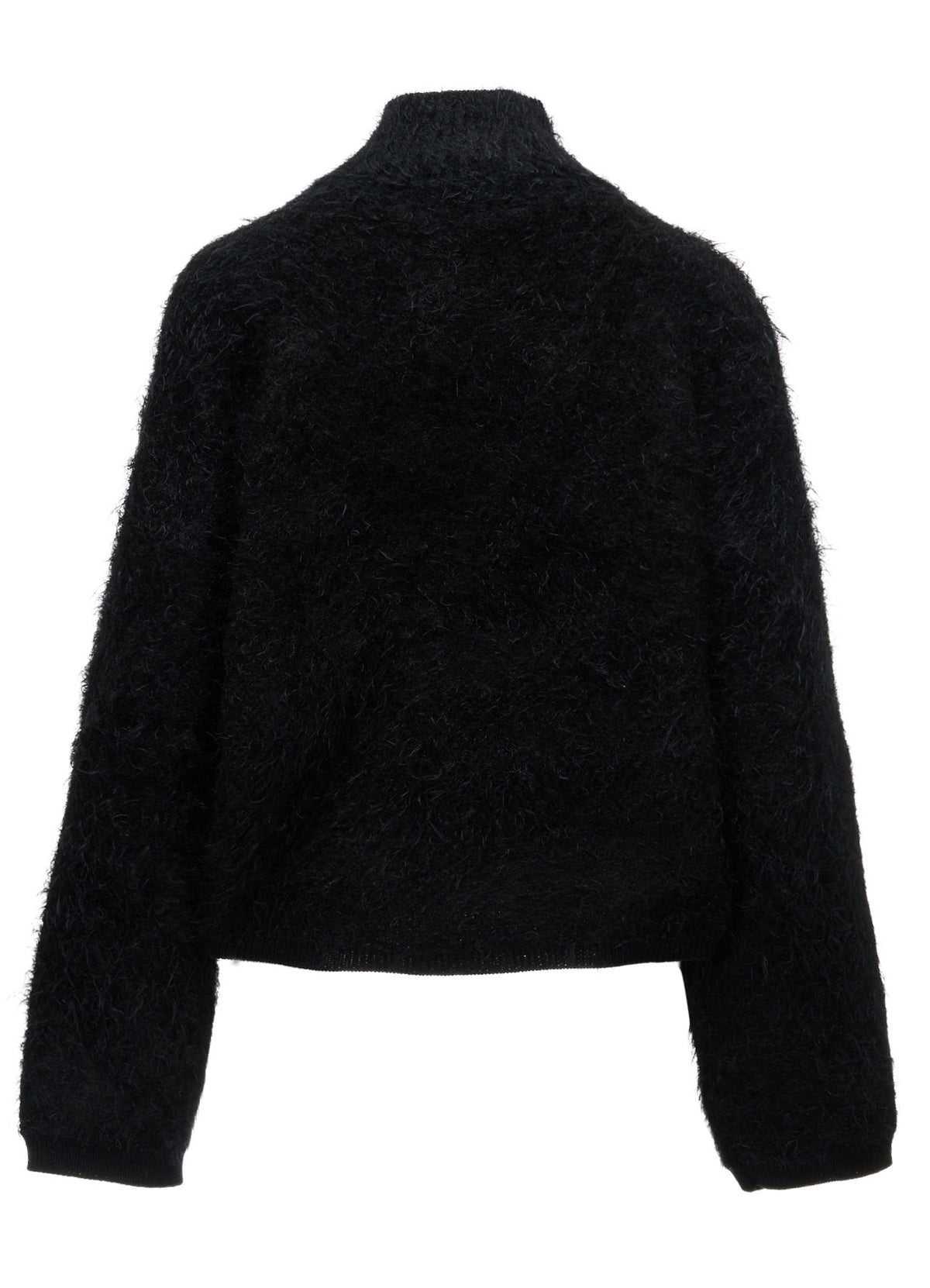 MOHAIR SHAGGY ZIP-UP CARDIGAN