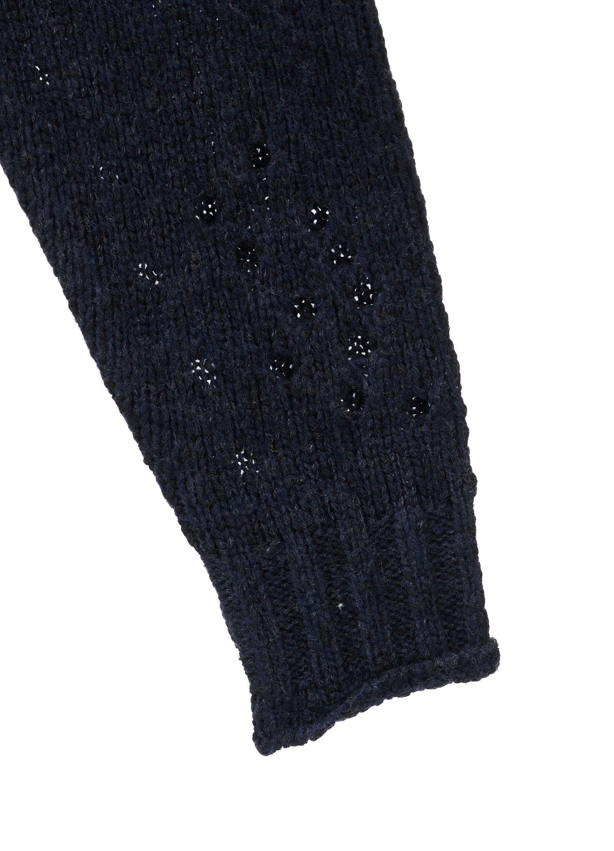 SLUB JERSEY EYELET SKIPPER-COLLAR PULLOVER