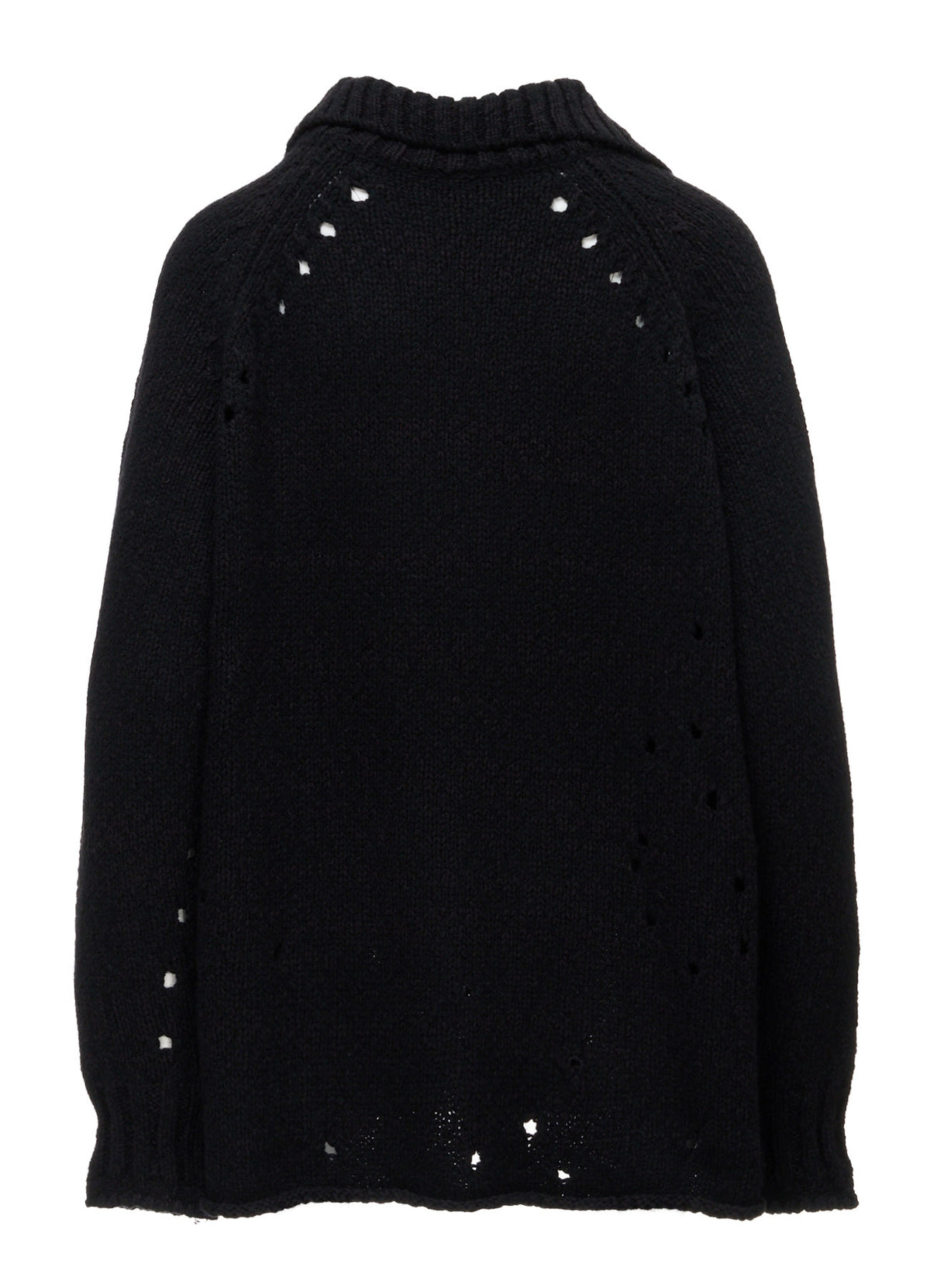 SLUB JERSEY EYELET SKIPPER-COLLAR PULLOVER