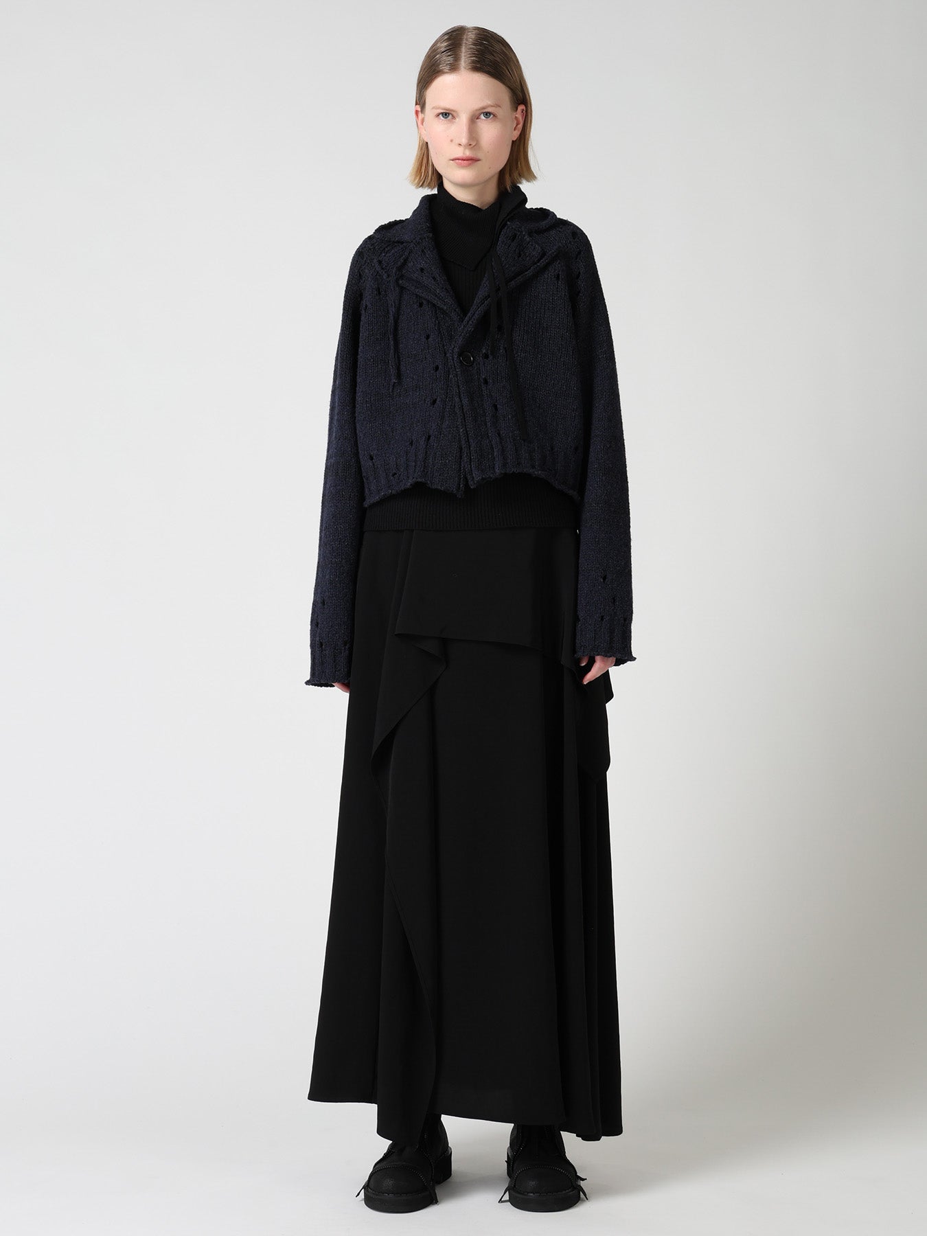 SLUB JERSEY EYELET DOUBLE-COLLAR TAILOR JACKET – THE SHOP YOHJI