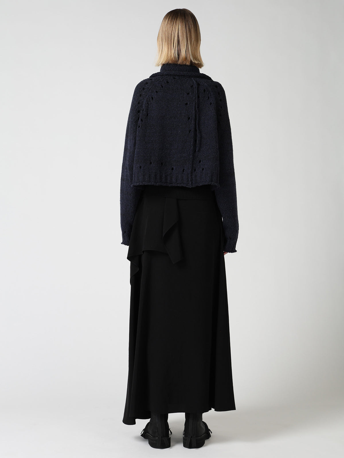 SLUB JERSEY EYELET DOUBLE-COLLAR TAILOR JACKET