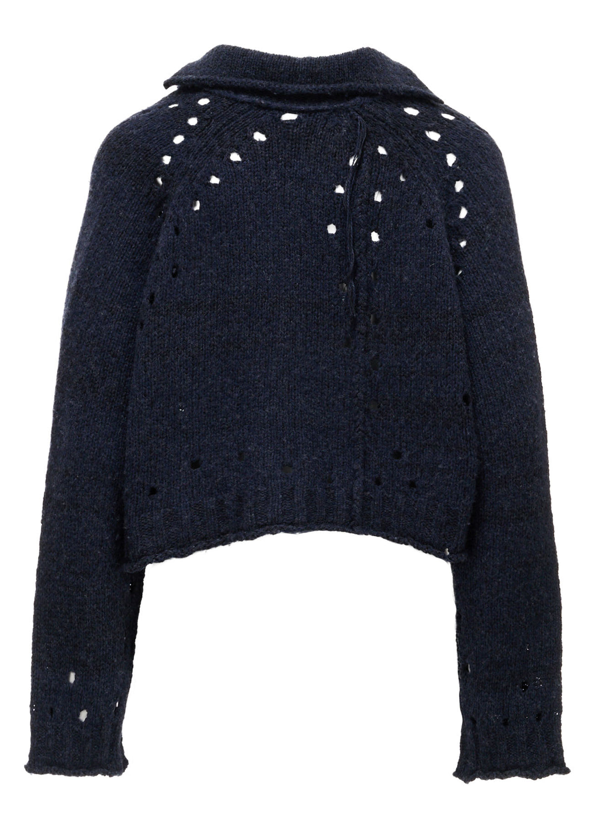SLUB JERSEY EYELET DOUBLE-COLLAR TAILOR JACKET