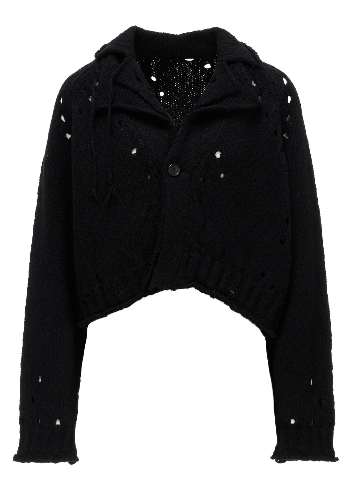 SLUB JERSEY EYELET DOUBLE-COLLAR TAILOR JACKET