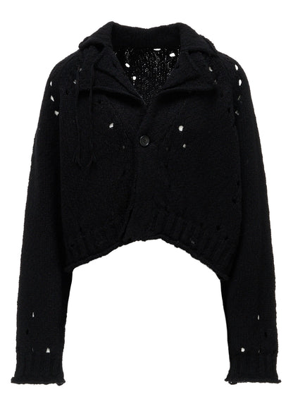 SLUB JERSEY EYELET DOUBLE-COLLAR TAILOR JACKET
