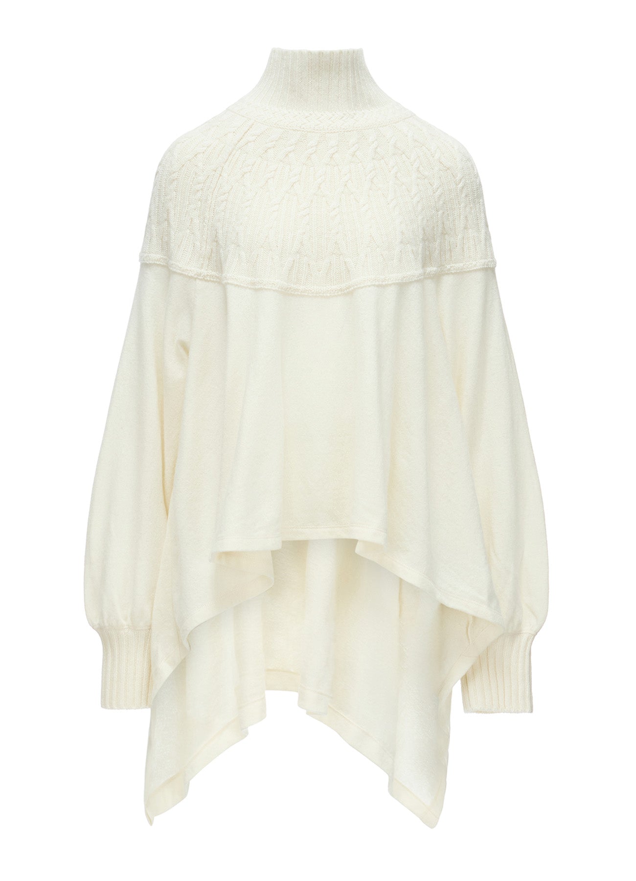 2023SS lady yoke top ホワイト ROUND YOKE HIGH NECK FLARE PULLOVER – THE SHOP YOHJI YAMAMOTO
