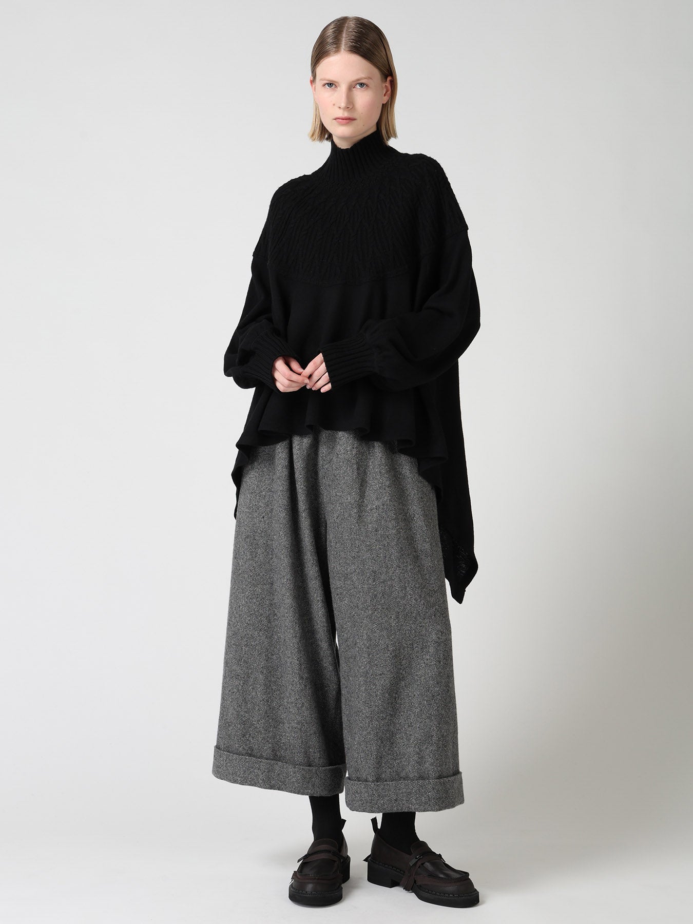 ROUND YOKE HIGH NECK FLARE PULLOVER – THE SHOP YOHJI YAMAMOTO