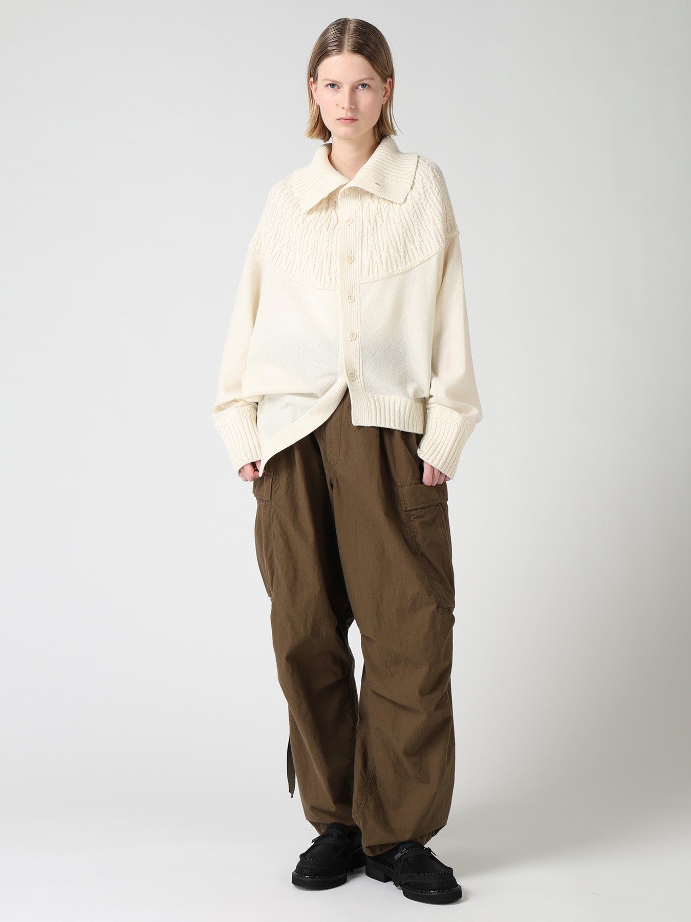 ROUND YOKE ARRANGED CARDIGAN – THE SHOP YOHJI YAMAMOTO