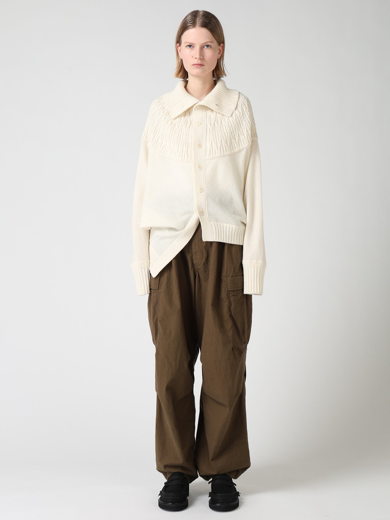 ROUND YOKE ARRANGED CARDIGAN – THE SHOP YOHJI YAMAMOTO