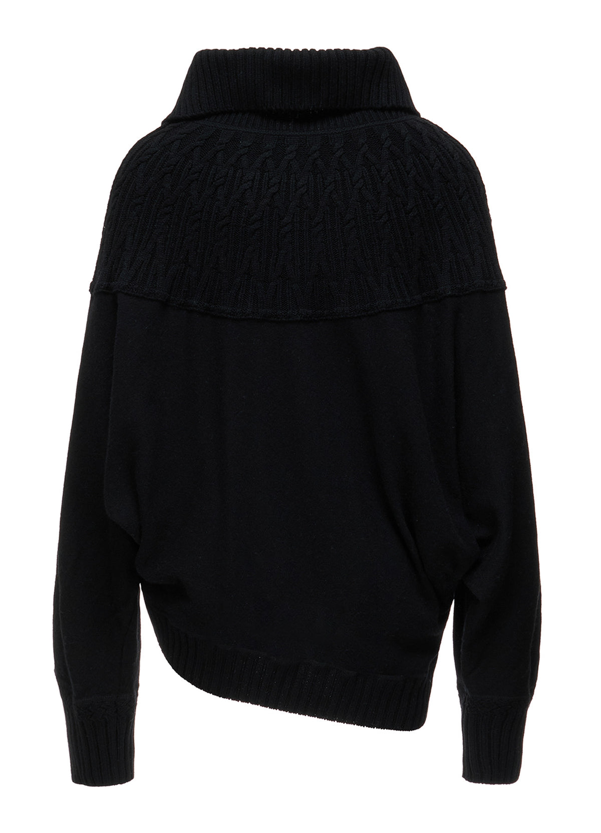 ROUND YOKE ARRANGED CARDIGAN