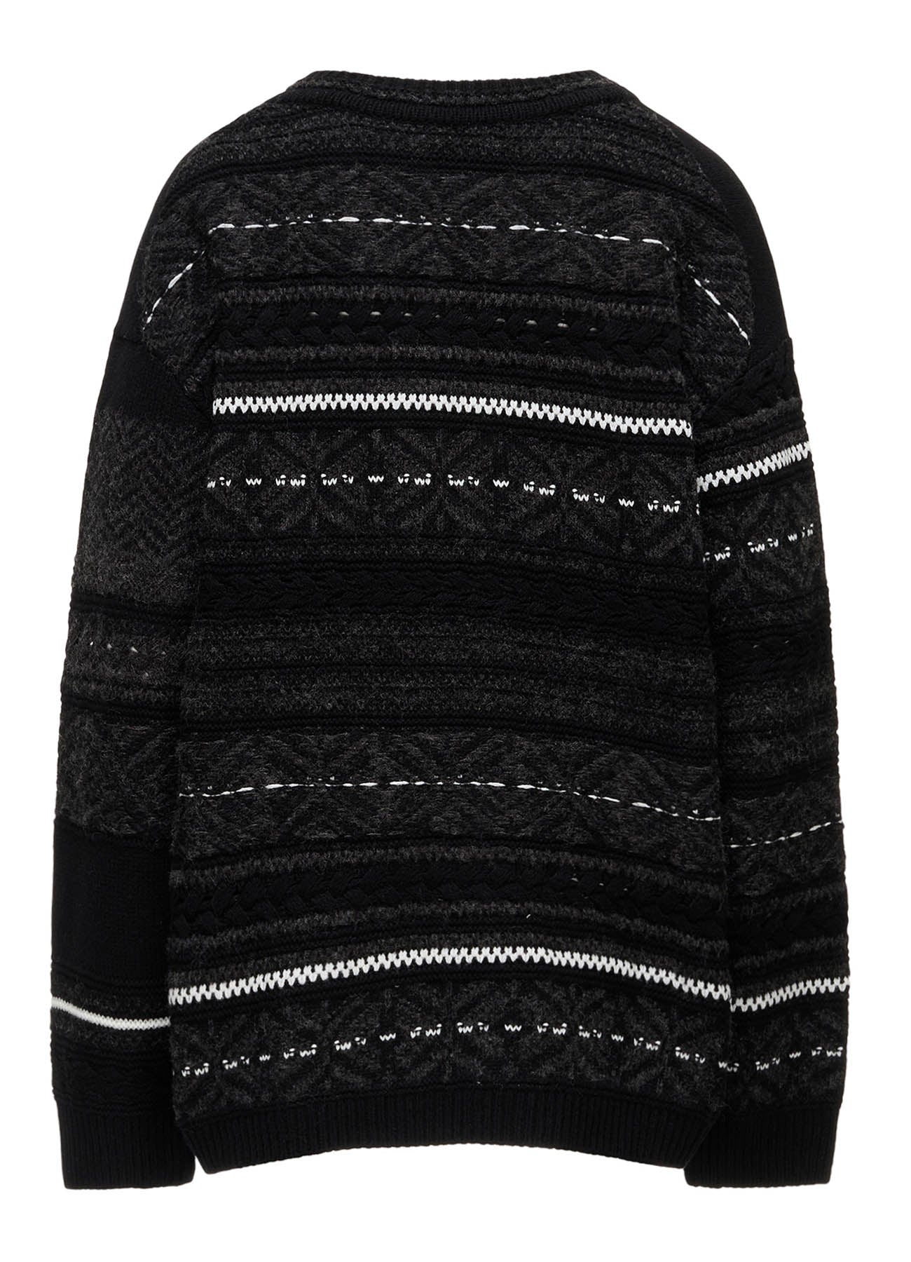 TYROLEAN JACQUARD HENLEY NECK PULLOVER