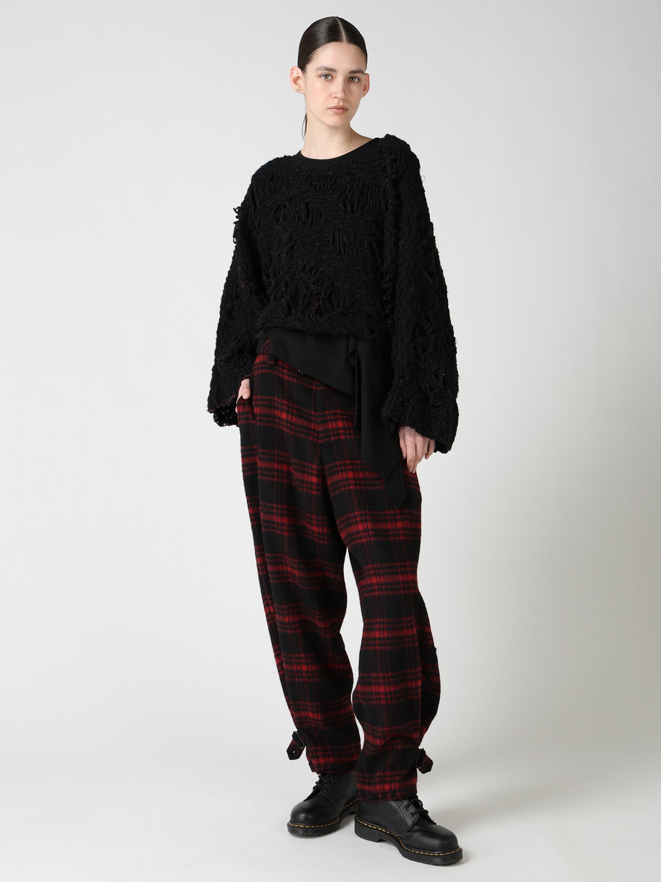 SUPER CHUNKY DISTORTED SLUB CROPPED PULLOVER