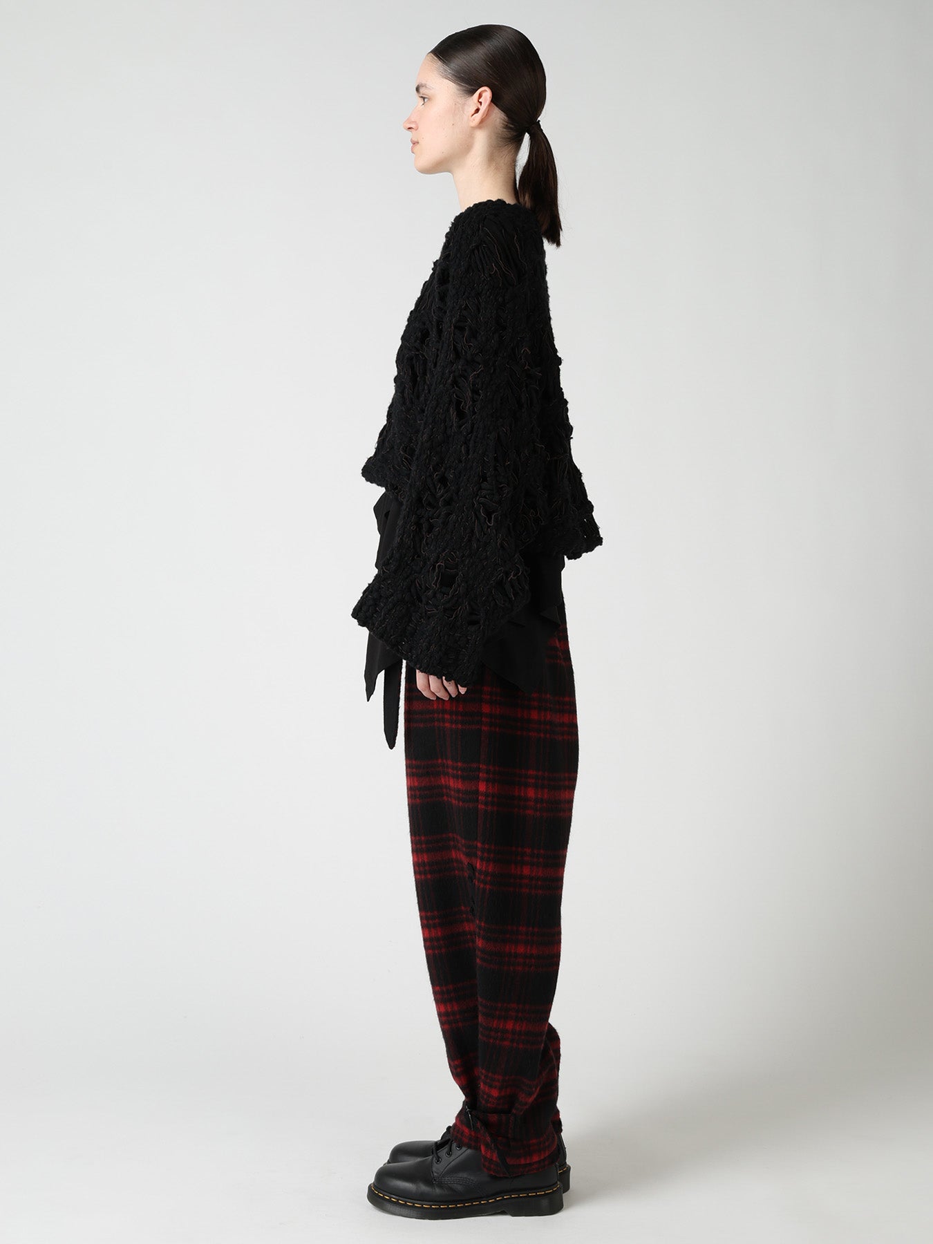 SUPER CHUNKY DISTORTED SLUB CROPPED PULLOVER