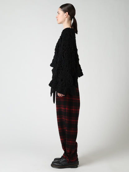 SUPER CHUNKY DISTORTED SLUB CROPPED PULLOVER