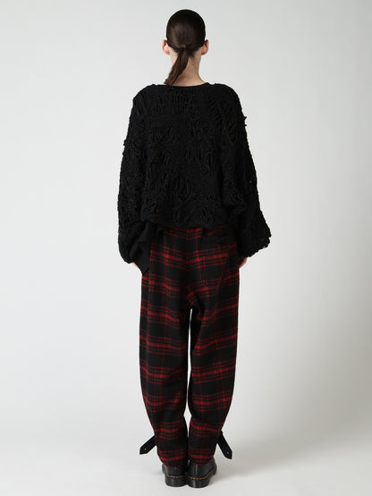 SUPER CHUNKY DISTORTED SLUB CROPPED PULLOVER