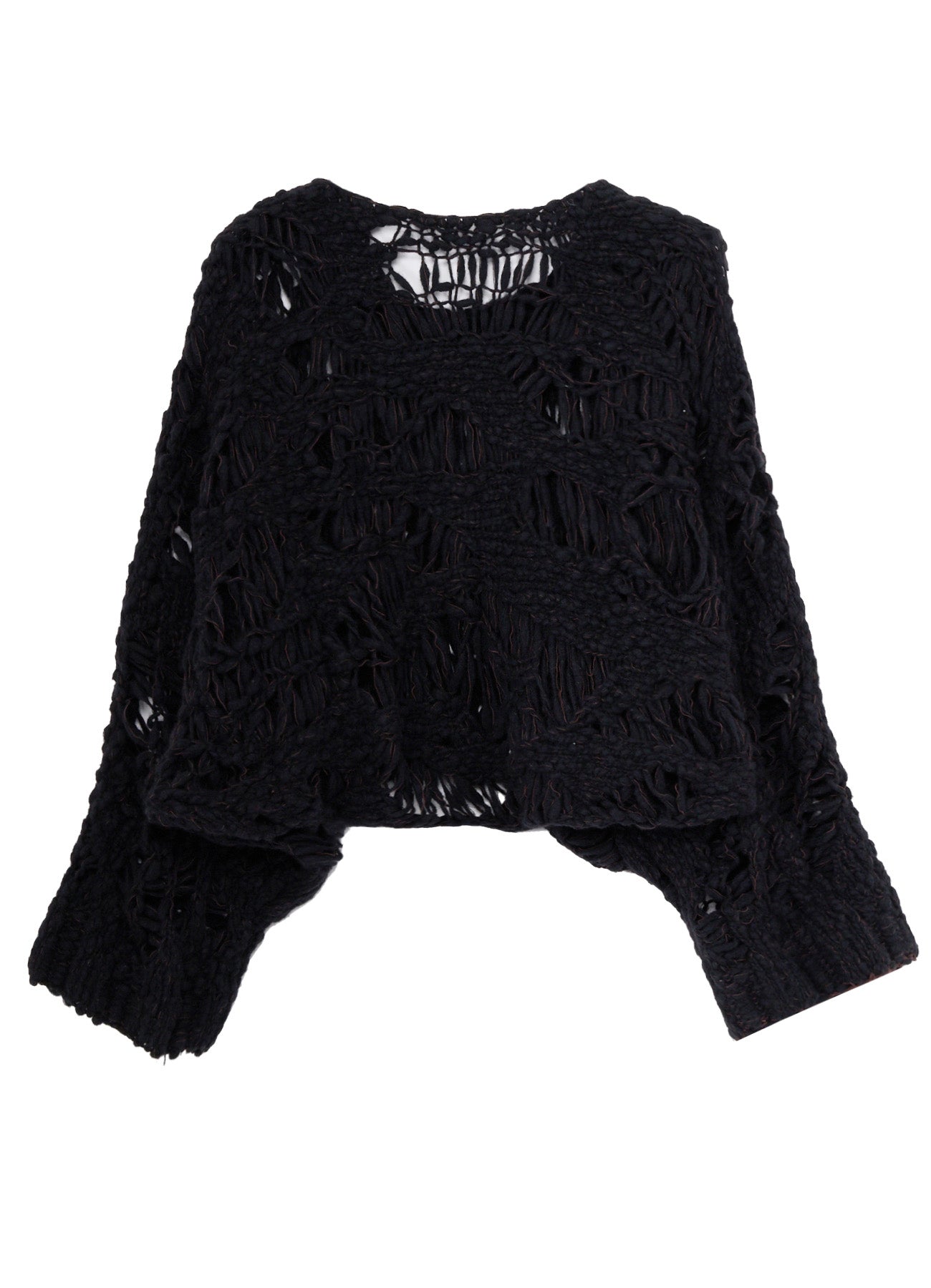 SUPER CHUNKY DISTORTED SLUB CROPPED PULLOVER – THE SHOP YOHJI YAMAMOTO