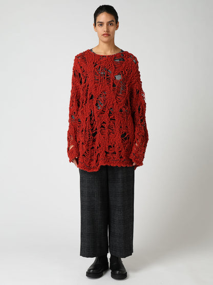 SUPER CHUNKY DISTORTED SLUB PULLOVER