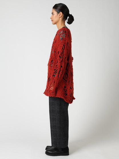 SUPER CHUNKY DISTORTED SLUB PULLOVER