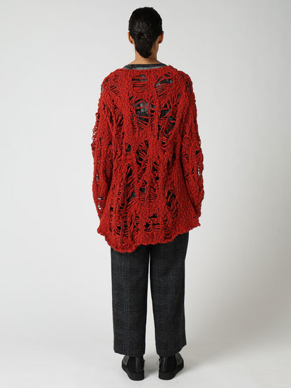 SUPER CHUNKY DISTORTED SLUB PULLOVER