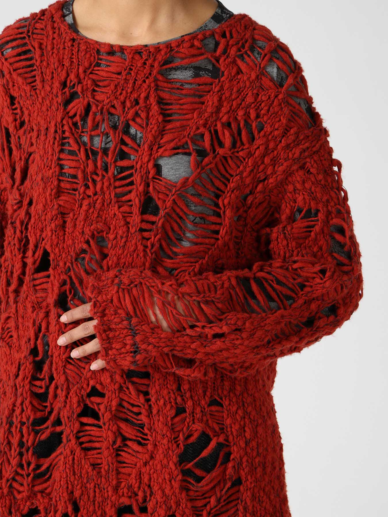 SUPER CHUNKY DISTORTED SLUB PULLOVER – THE SHOP YOHJI YAMAMOTO