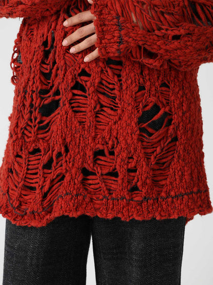 SUPER CHUNKY DISTORTED SLUB PULLOVER