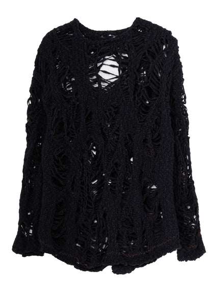 SUPER CHUNKY DISTORTED SLUB PULLOVER