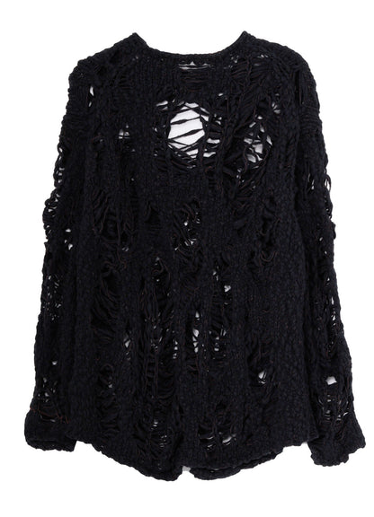 SUPER CHUNKY DISTORTED SLUB PULLOVER